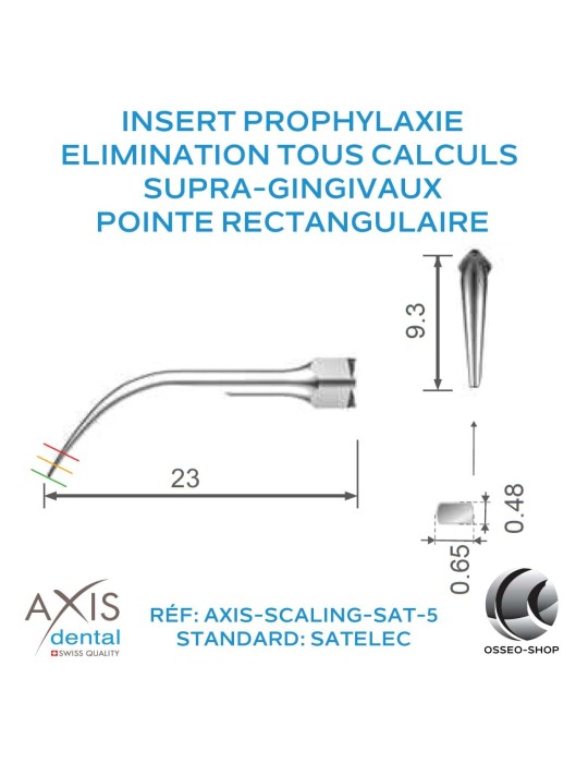 Insert Prophylaxie - Élimination de tous les calculs supra-gingivaux