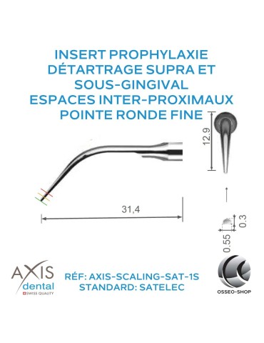 Insert Prophylaxie - Détartrage supra et sous-gingival, espaces inter-proximaux.