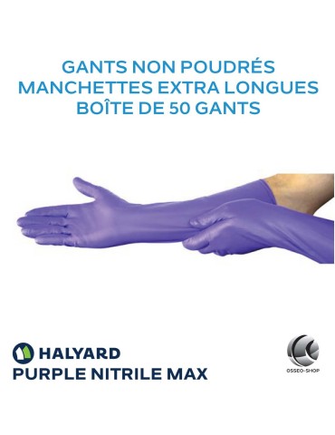 Gants à manchettes longues PURPLE NITRILE MAX