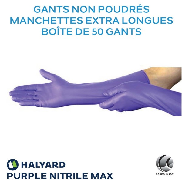 Gants à manchettes longues PURPLE NITRILE MAX