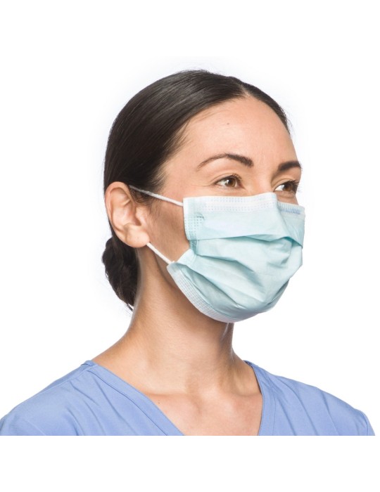 Masque de soins avec fixations auriculaires SO SOFT*, bleu