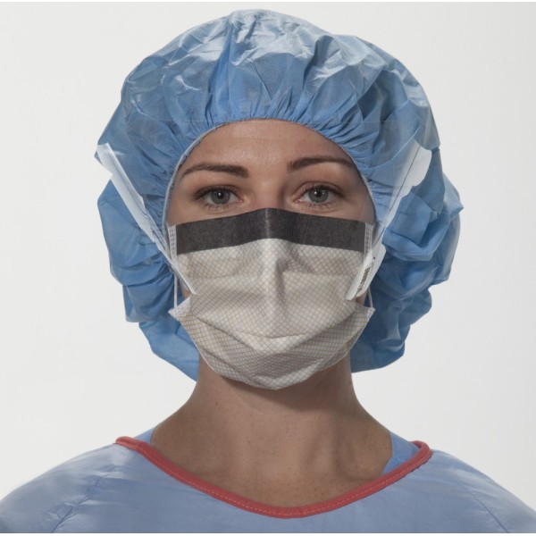 Masque de soins anti-buée FLUIDSHIELD* 2 avec fixations auriculaires SO SOFT bleu, avec écran visuel panoramique