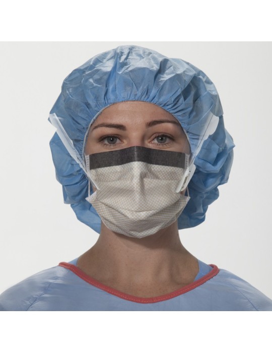 Masque de soins anti-buée FLUIDSHIELD* 2 avec fixations auriculaires SO SOFT bleu, avec écran visuel panoramique