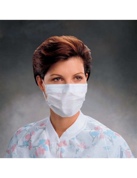 Masque de soins anti-buée avec fixations auriculaires SO SOFT. Blanc