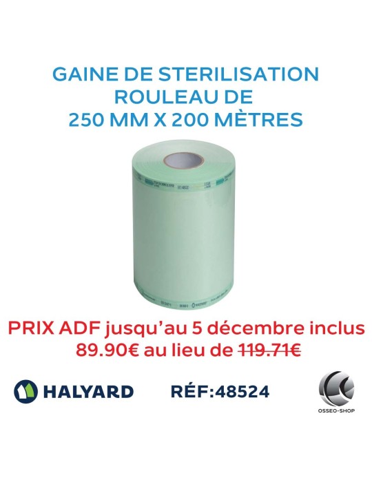 Gaine de stériliation 250mm x 200M