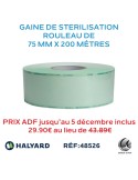 Gaine de stérilisation 75mm x 200M