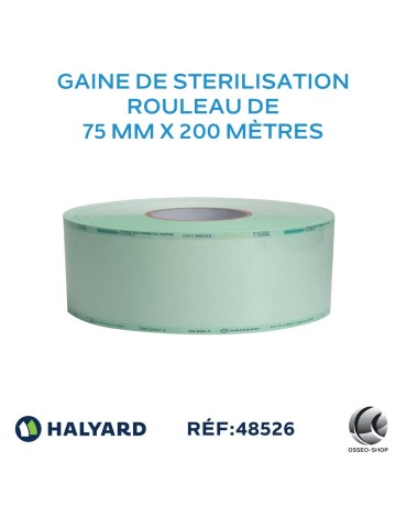 Gaine de stérilisation 75mm x 200M