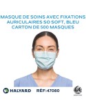 Masque de soins avec fixations auriculaires SO SOFT*, bleu