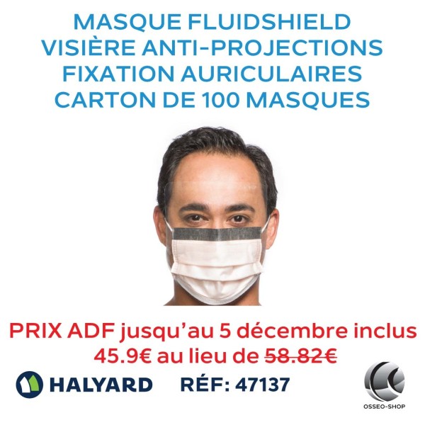 Masque FLUIDSHIELD à fixation auriculaires spécial spray