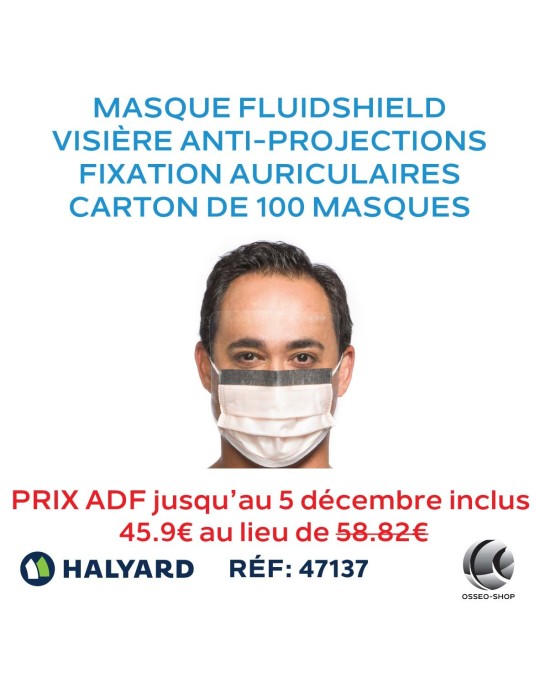 Masque FLUIDSHIELD à fixation auriculaires spécial spray