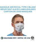 Masque résistant aux éclaboussures (sang et fluides buccaux), Type IIR ArcRoyal