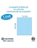 84.70€ La boîte de 55 champs stériles 75x90cm