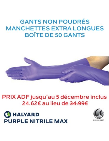 Gants à manchettes longues PURPLE NITRILE MAX
