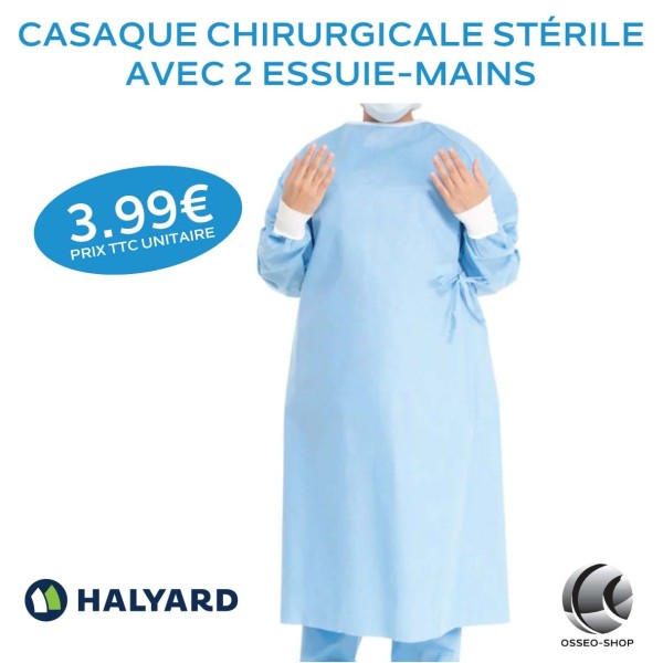 3.99€ La Casaque Chirurgicale stérile avec deux essuie-mains