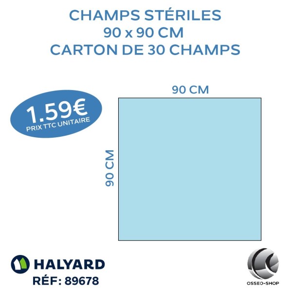 56.70€ La boîte de 30 champs stériles 90 x 90cm
