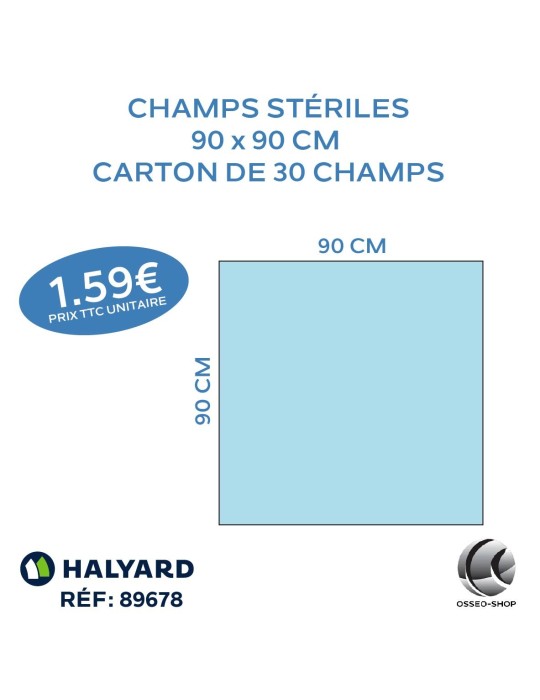 56.70€ La boîte de 30 champs stériles 90 x 90cm
