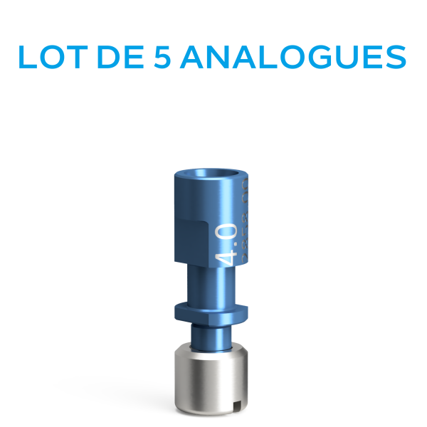 Lot de 5 Analogues d'implant QR pour modèle imprimé