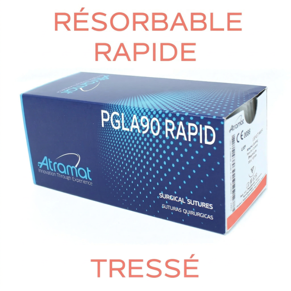52.90€ - Boîte de 12 Sutures PGLA90 RAPID - Résorbable Rapide Tressé