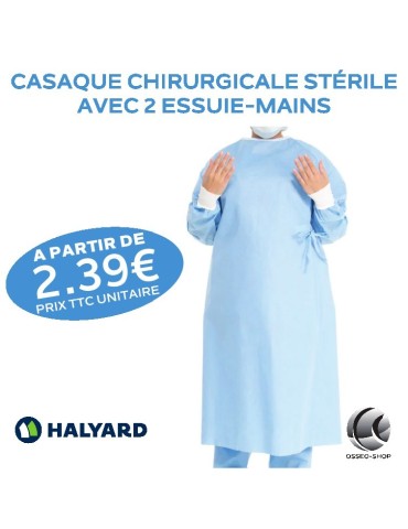 A partir de 2.39€ TTC La Casaque Chirurgicale stérile avec deux essuie-mains