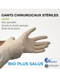 29.50€ boîte de 50 gants Stériles Chirurgicaux Latex Non poudrés