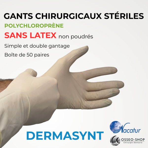 79.50€ boîte de 50 paires de gants stériles Polychloroprène SANS LATEX
