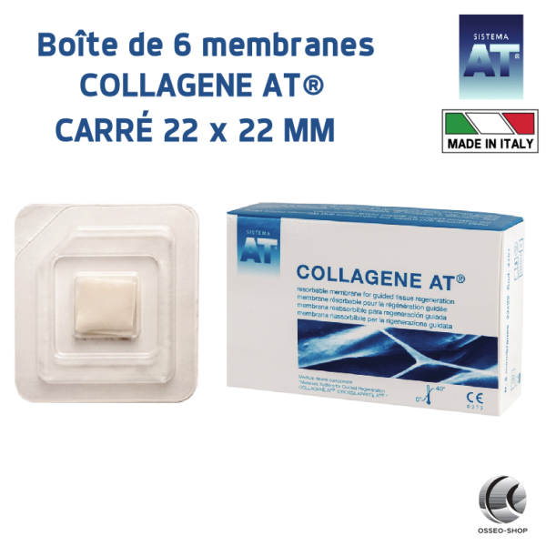 295€ TTC la boîte de 6 membranes collagène AT