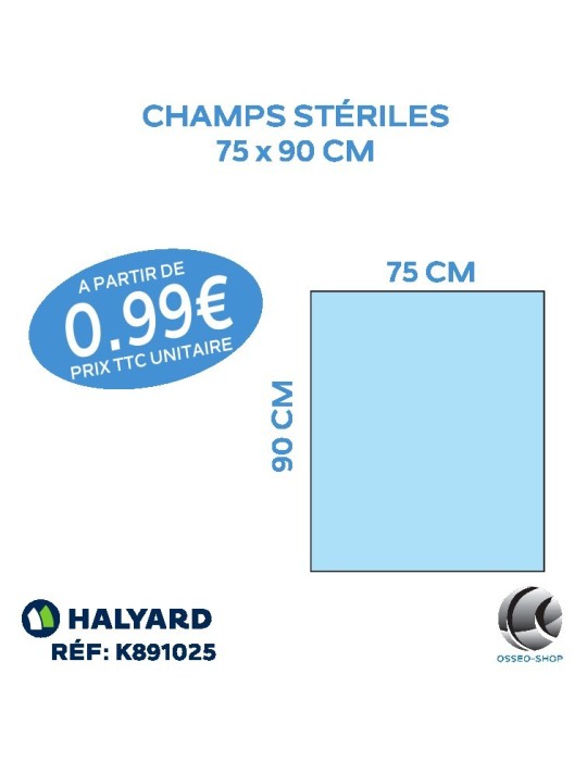 84.70€ La boîte de 55 champs stériles 75x90cm