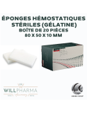 Éponges hémostatiques 80x50x10mm