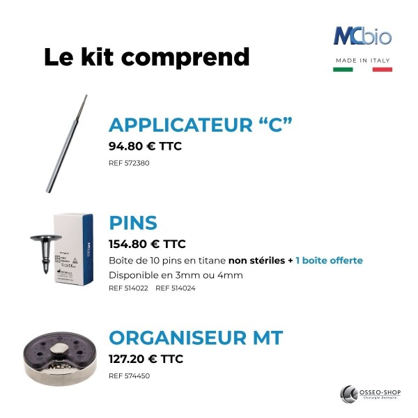 Offre Applicateur, organiseur et pins Juin 2026 - MC Bio Surgery - 5̶3̶1̶.̶6̶0̶ ̶€̶