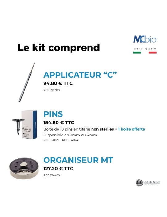 Offre Applicateur, organiseur et pins Juin 2026 - MC Bio Surgery - 5̶3̶1̶.̶6̶0̶ ̶€̶