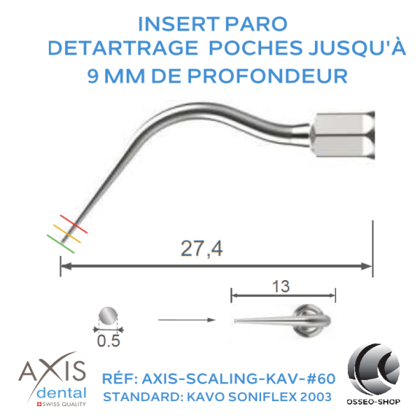 Insert paro - Pointe longue et droite - nettoyage des poches