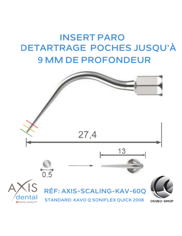 Insert paro - Pointe longue et droite - nettoyage des poches