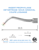 Insert prophylaxie - Coupe losange pour détartrage sous-gingival