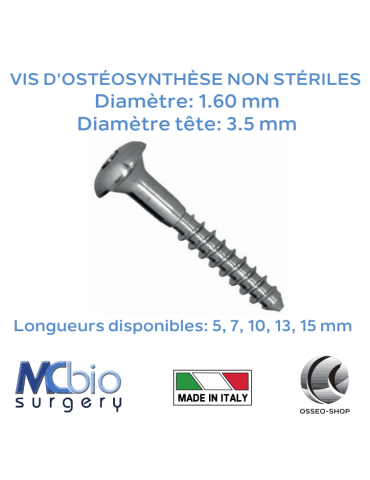 Vis d'ostéosynthèse NON stériles - Osteosynt
