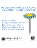 Polissoir spirale silicone diamanté - Finition Zircone