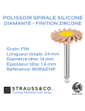 Polissoir spirale silicone diamanté - Finition Zircone