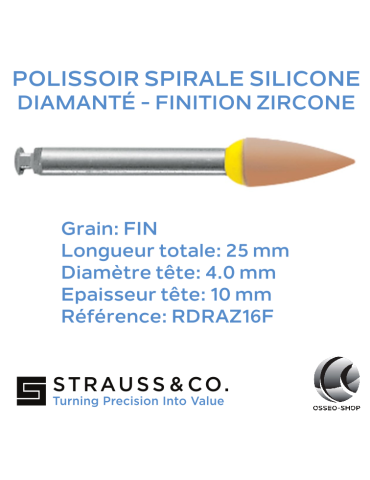 Polissoir flamme silicone diamanté polissage Zircone