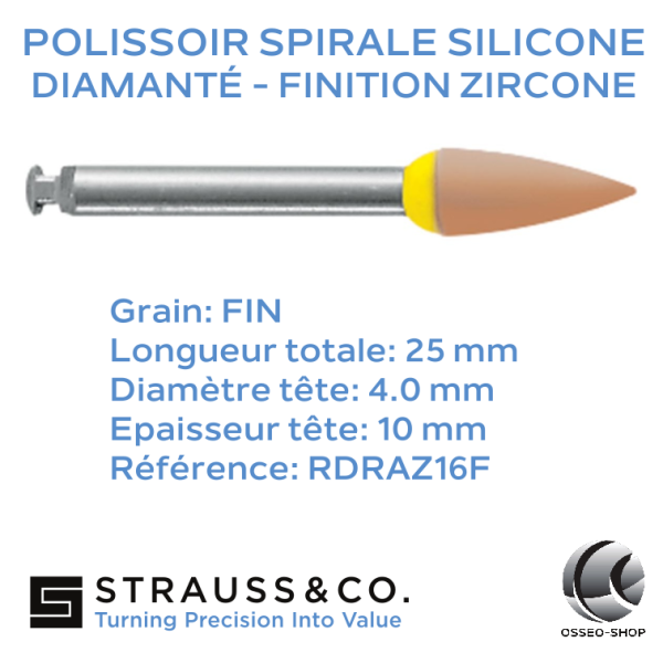 Polissoir flamme silicone diamanté polissage Zircone