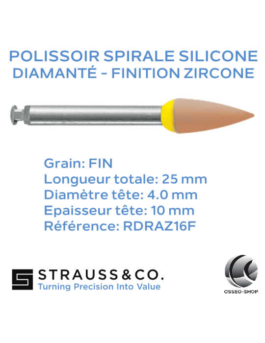 Polissoir flamme silicone diamanté polissage Zircone