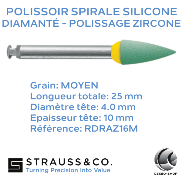 Polissoir flamme silicone diamanté polissage Zircone