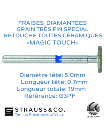 Fraise diamantée Roue retouche céramique Magic Touch