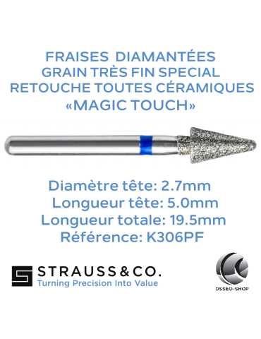 Fraise diamantée Conique - retouche céramique Magic Touch