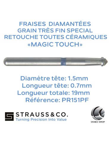 Fraise diamantée OccluZinator - retouche céramique Magic Touch