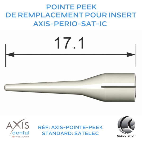 Pointes PEEK pour inserts AXIS-PERIO-SAT-IC
