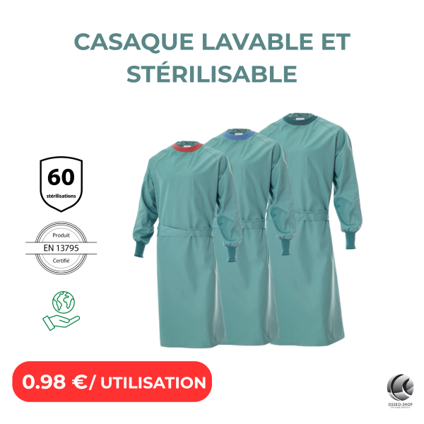 Casaque Chirurgicale Réutilisable & Lavable | Norme EN 13795 | 59€TTC