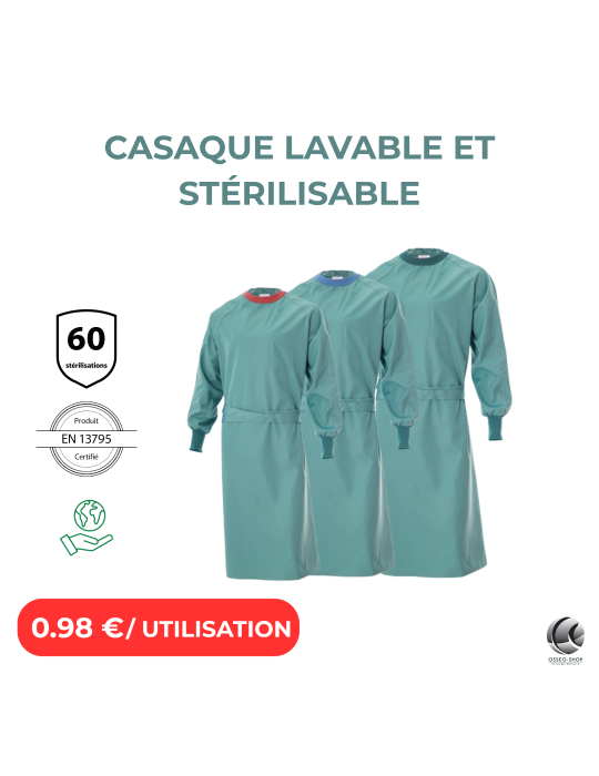 Casaque Chirurgicale Réutilisable & Lavable | Norme EN 13795 | 59€TTC