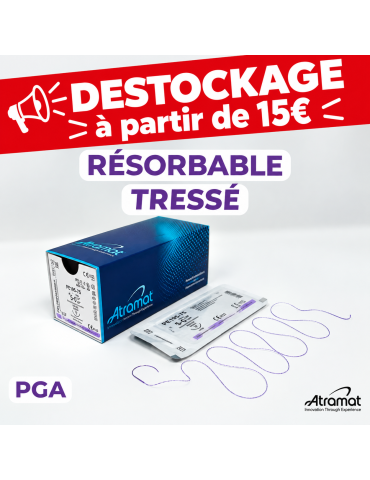 50.90€ - Boîte de 12 Sutures PGA - Résorbable Tressé