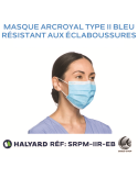 Masque résistant aux éclaboussures (sang et fluides buccaux), Type IIR ArcRoyal - boîte de 50 masques