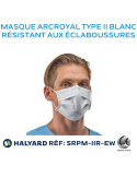 Masque résistant aux éclaboussures (sang et fluides buccaux), Type IIR ArcRoyal - boîte de 50 masques