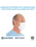 Masque de soins anti-buée avec fixations auriculaires - boîte de 50 masques